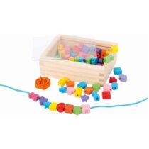Joc creativ, Margele din lemn colorate, Small Foot