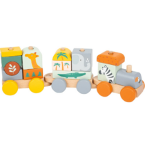 Trenulet lemn puzzle safari, small foot