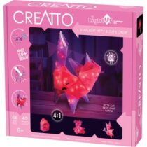 Creatto - Pisică, Figurina 3D de construit, cu leduri, Kosmos