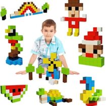 PicassoTiles, Set cuburi de puzzle magnetice 108 piese