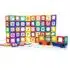 Set Magnetic de construit PicassoTiles 136 de piese, cu litere cifre si semne, Similar cu MagnaTiles