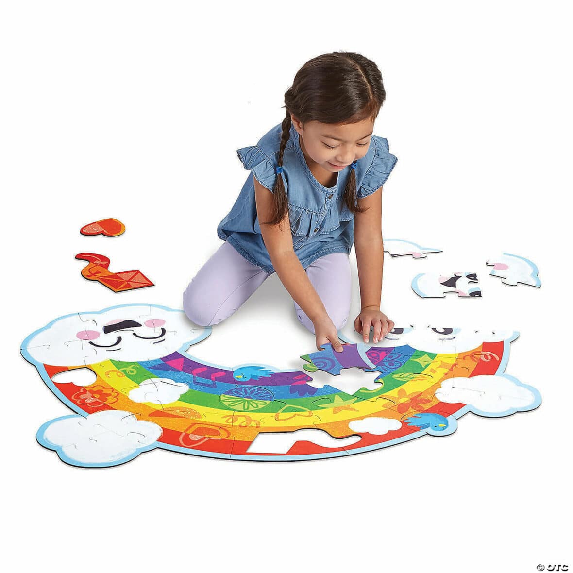 Puzzle de podea Curcubeu Vesel, Rainbow Floor Puzzle fetita
