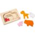 Puzzle pentru copii din lemn, Animale de la fermă, Haba
