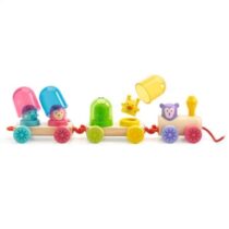 Trenuleț curcubeu cu figurine, Djeco