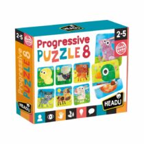 Joc Educativ, Set 8 Puzzle-Uri Progresive, Headu