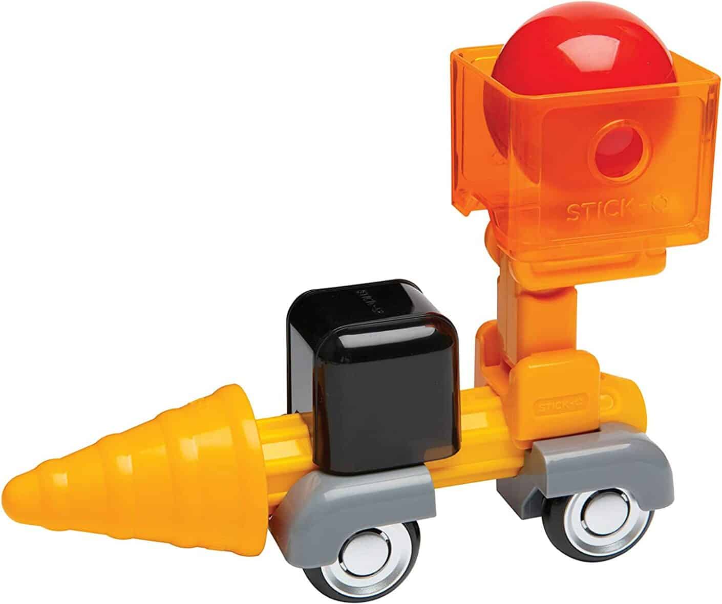 Joc Magnetic STEM, Stick-O Set de construit Vehicule, 26 de piese model 1