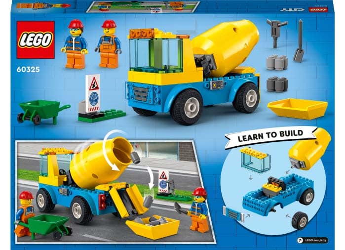 Betoniera, LEGO City, 60325 cutie verso
