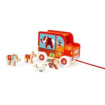 Jucarie de tras, cu forme, Camion cu animale de la circ, Scratch