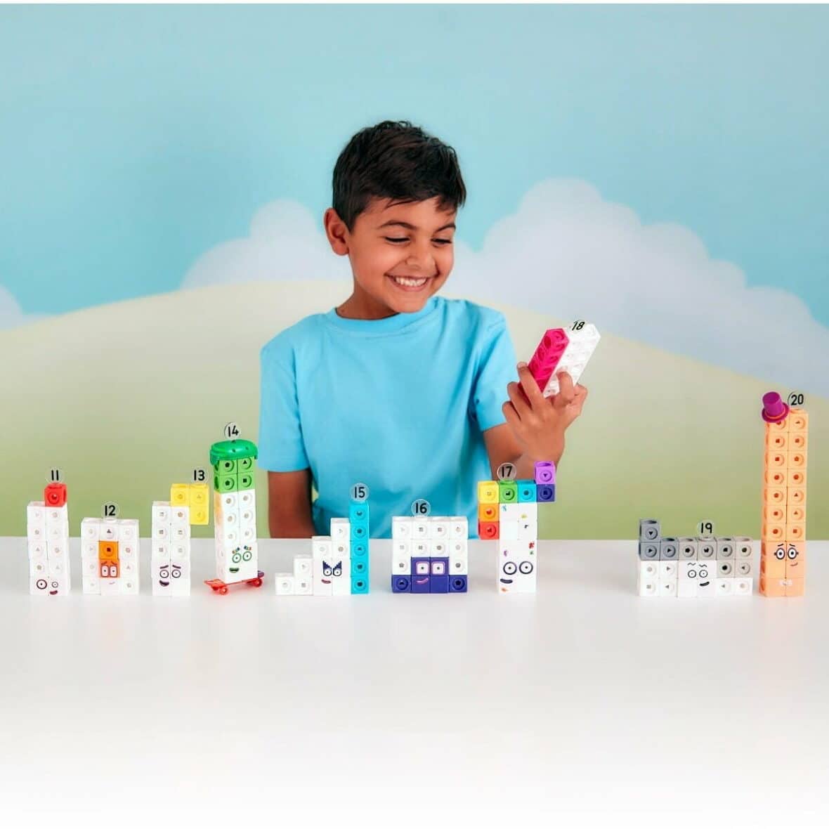 MathLink®Cubes Numberblocks in romana, Set de activitati de la 11 – 20 copil
