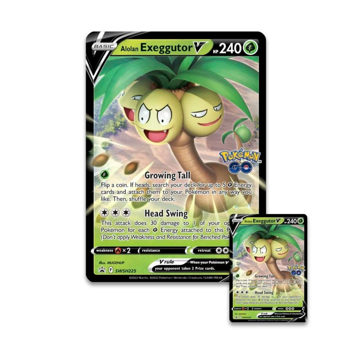 Pokémon TCG, Pokémon GO Collection, Alolan Exeggutor V cards
