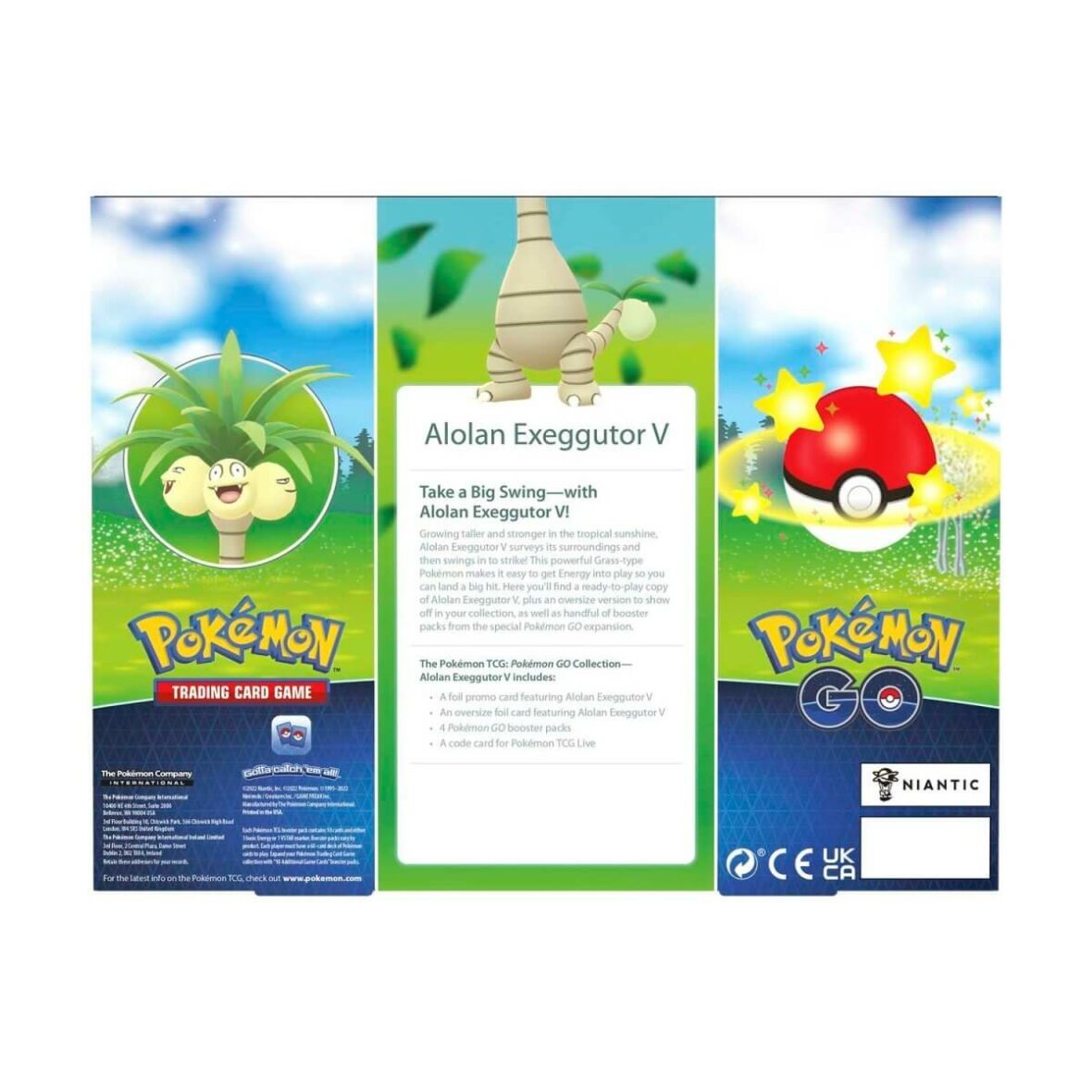 Pokémon TCG, Pokémon GO Collection, Alolan Exeggutor V cutie verso