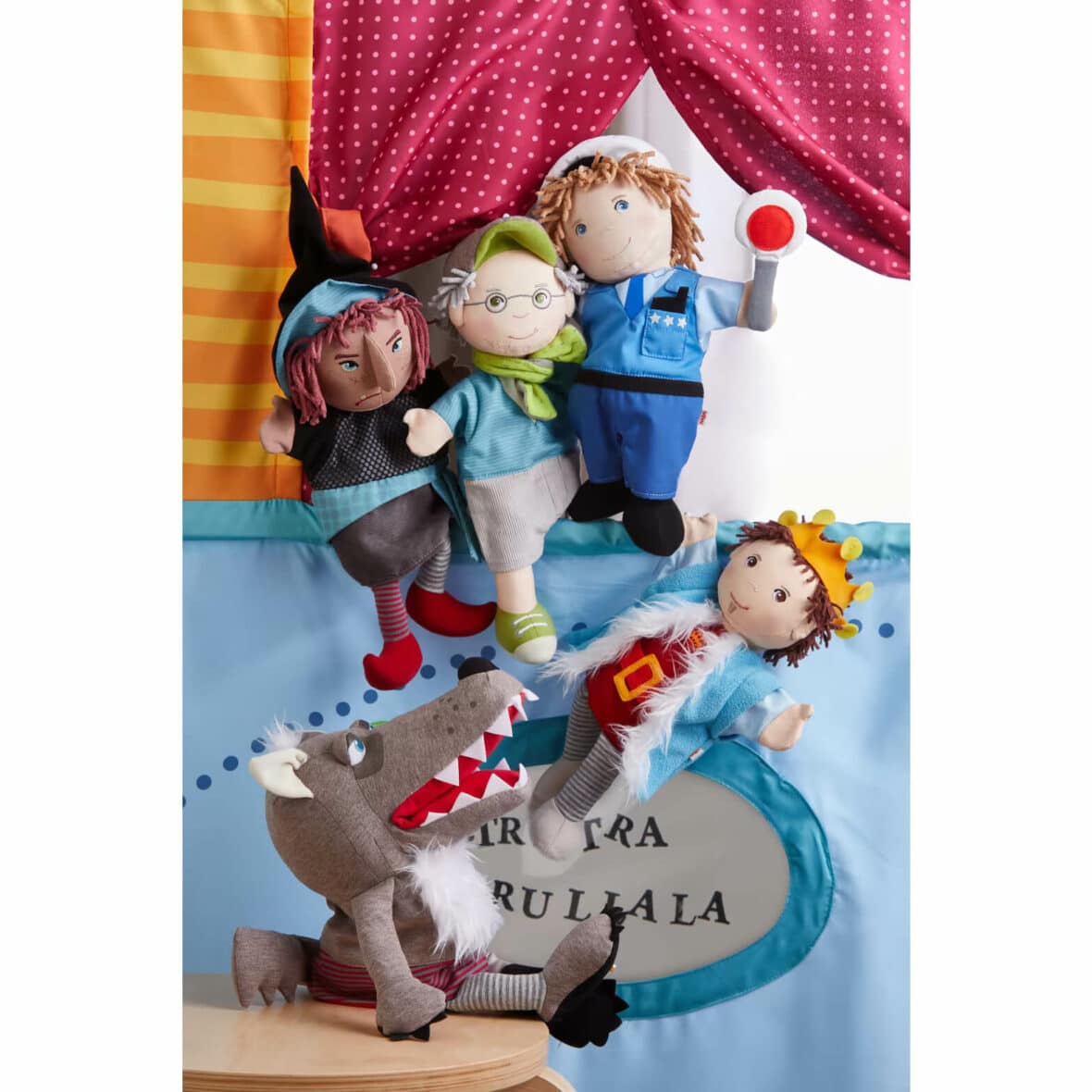 Păpușă Marionetă, Lupul Grisbert, Haba, 37 cm colectia
