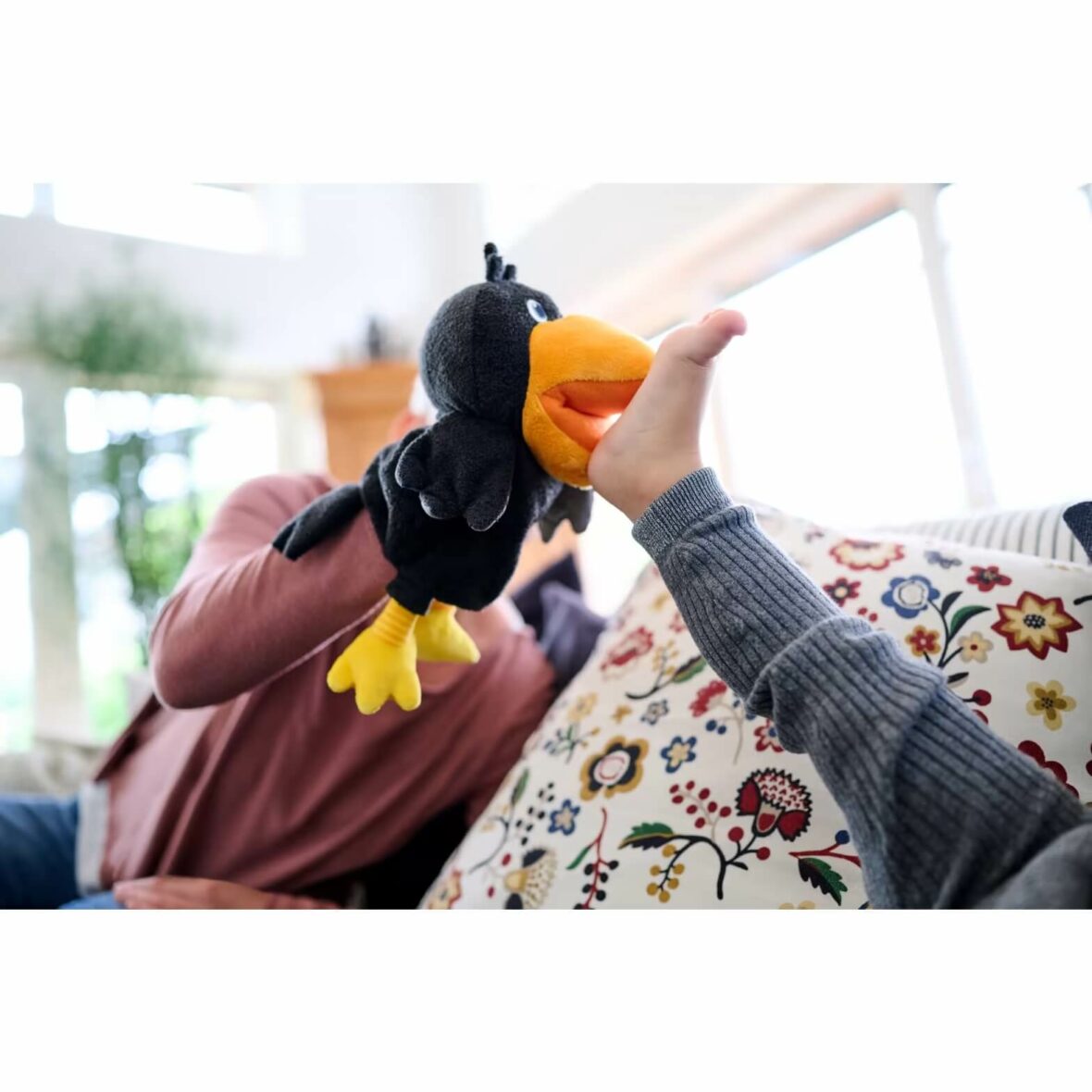 Păpușă-Marionetă_-Corbul-Theo_-Haba_-30-cm-la-joaca