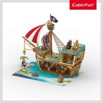 Puzzle 3D, Corabia Piratilor, Cubicfun, 157 Piese, 6 ani +