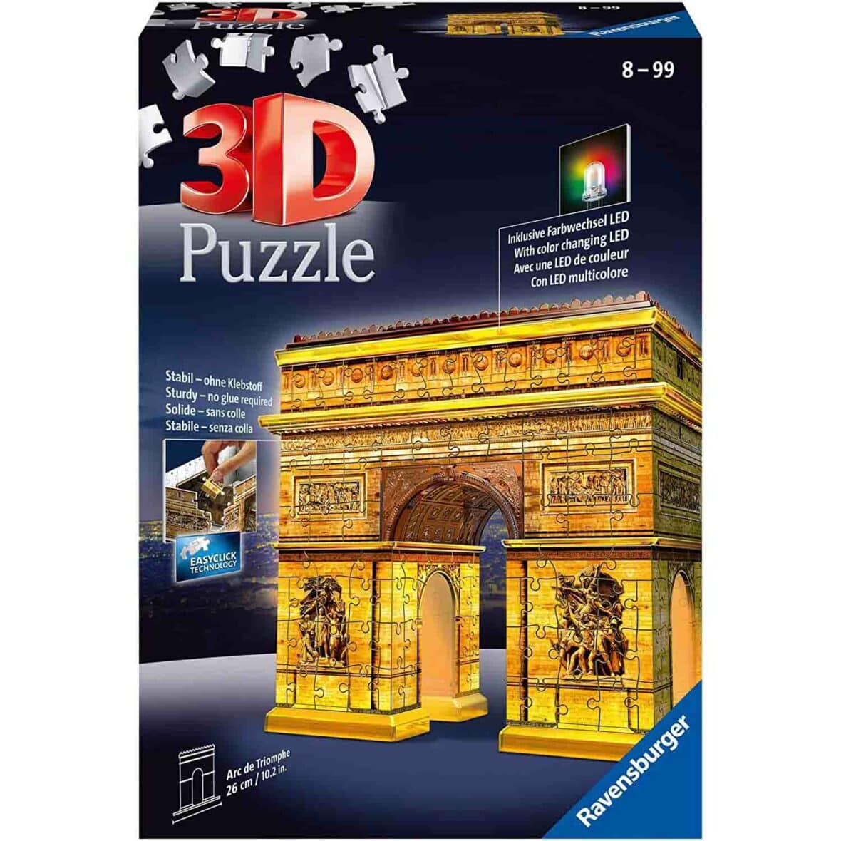 Puzzle 3D Led, Arcul De Triumf, Ravensburger, 216 Piese