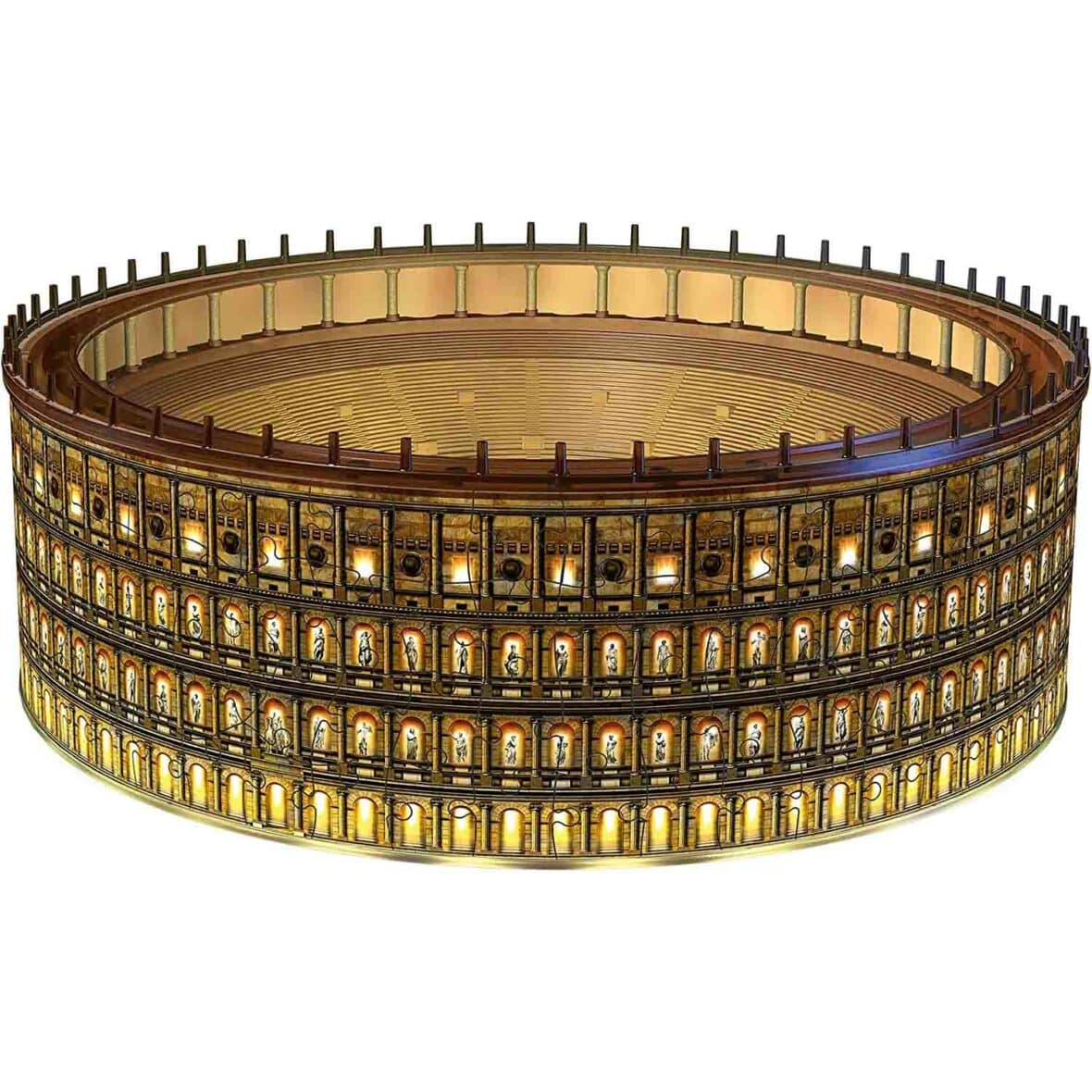 Puzzle 3D Luminos, Colosseum, Ravensburger, 216 Piese, 8 ani + construit