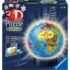 Puzzle 3D copii, Luminos, Glob Pamantesc, 72 Piese, copii 6 ani +