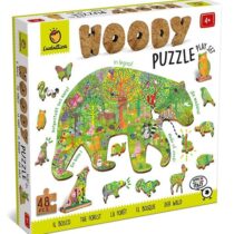 Puzzle din lemn, Animale din Padure, Woody, Ludattica, 4 ani+