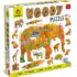 Puzzle din lemn, Animale din Savana, Woody, Ludattica, 4 ani+