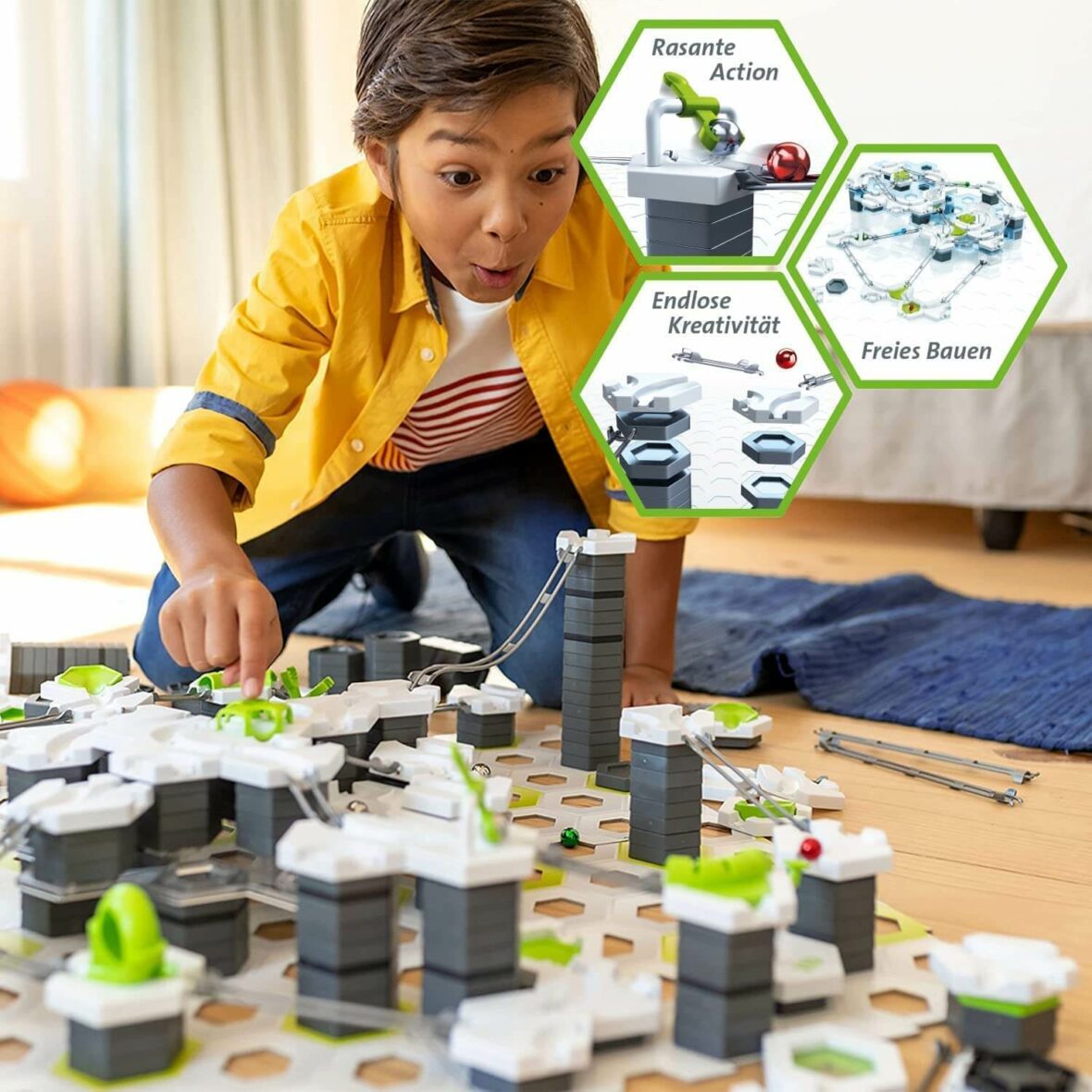 Joc STEM de construit, Traseu Gravitrax Starter Set XXL baiat