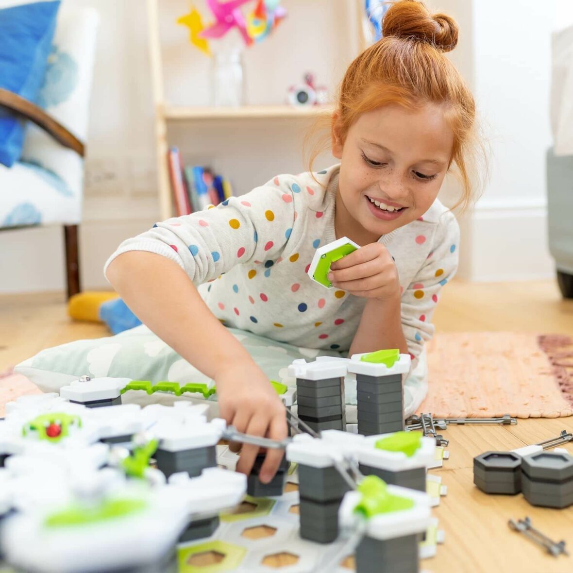 Joc STEM de construit, Traseu Gravitrax Starter Set XXL fata