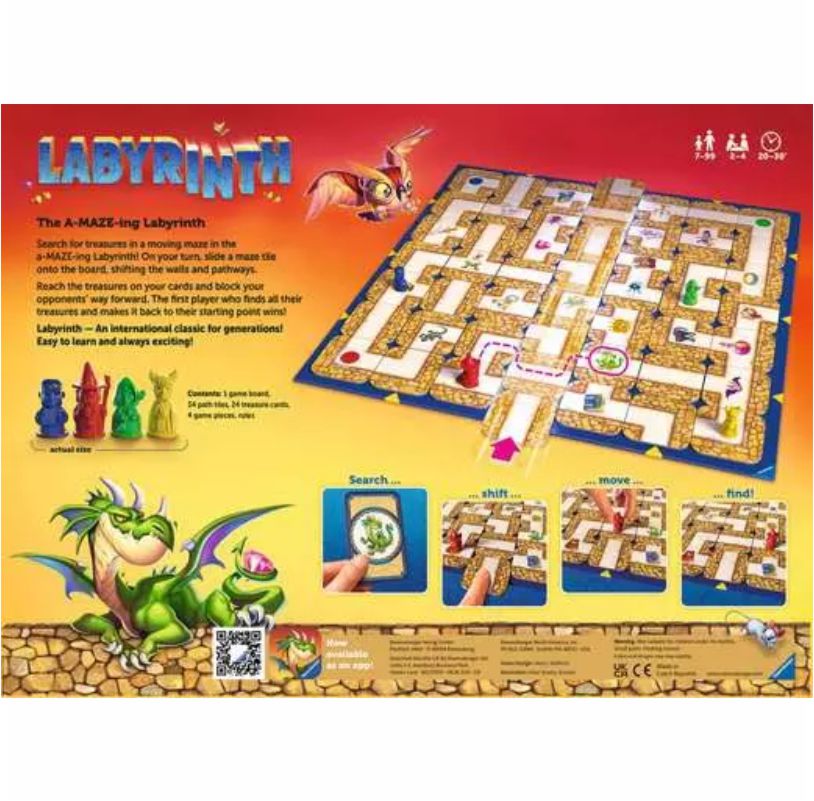 Joc de societate, Labyrinth, Ravensburger cutie verso