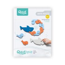 Jucarii de baie, Puzzle 10 piese, Rechinii infometati, Quut Toys