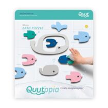 Jucarii de baie, puzzle 11 piese, Balene si pestisori, Quut Toys