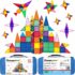 Set de construcție magnetic cu husă de transport, PicassoTiles, 101 piese