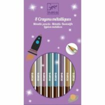 8 Creioane colorate, culori metalice, Djeco