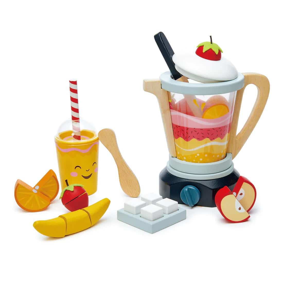 Blender fructe, Fruity Blender, jucarie de lemn, 22 piese