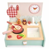Bucatarie copii mini, Chicinetă, 11 piese, Tender Leaf Toys
