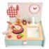 Bucatarie copii mini, Chicinetă, 11 piese, Tender Leaf Toys