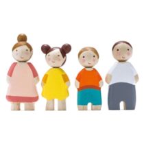 Figurine din lemn, membri familei Leaf, 4 piese