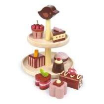 Prajituri de ciocolata, jucarie de lemn, Chocolate Bonbons, 9 piese