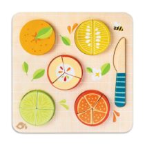 Puzzle educativ din lemn, Taiatul fructelor, Citrus Fractions