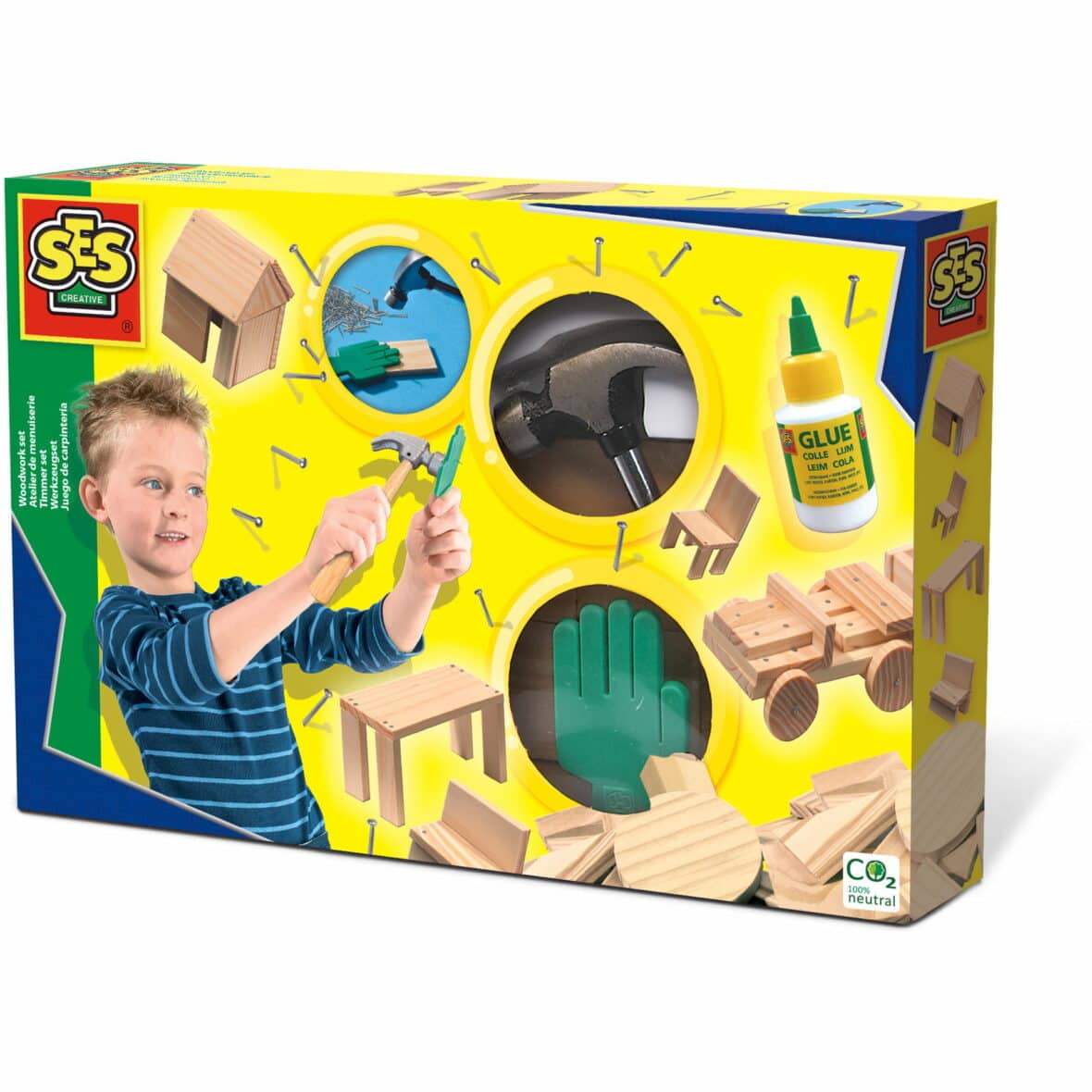 Set creativ – Constructii din lemn
