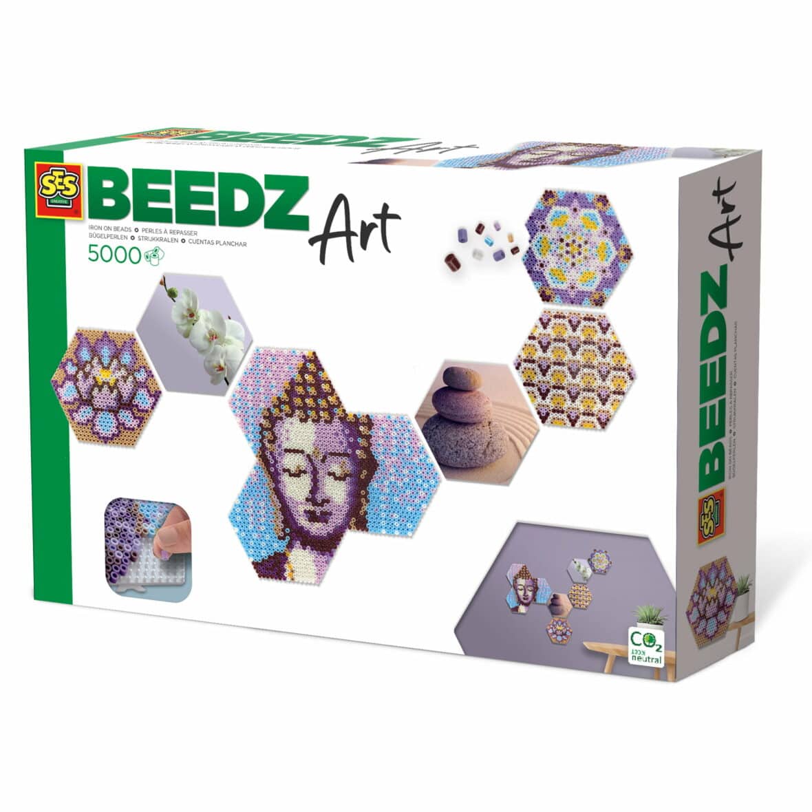 Set mărgele de călcat Beedz Art – Zen cu plăci hexagonale