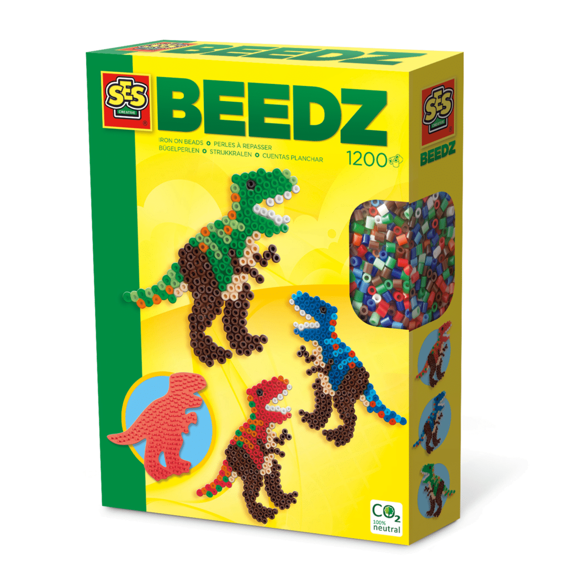 Set creativ copii Beedz, Creare dinozauri cu margele de calcat