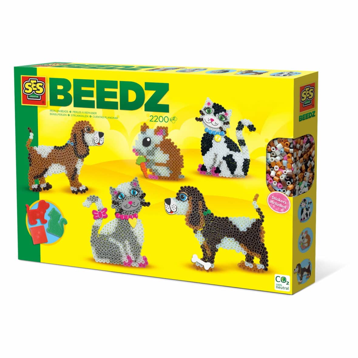 Set creativ copii Beedz, Margele de calcat, Animale