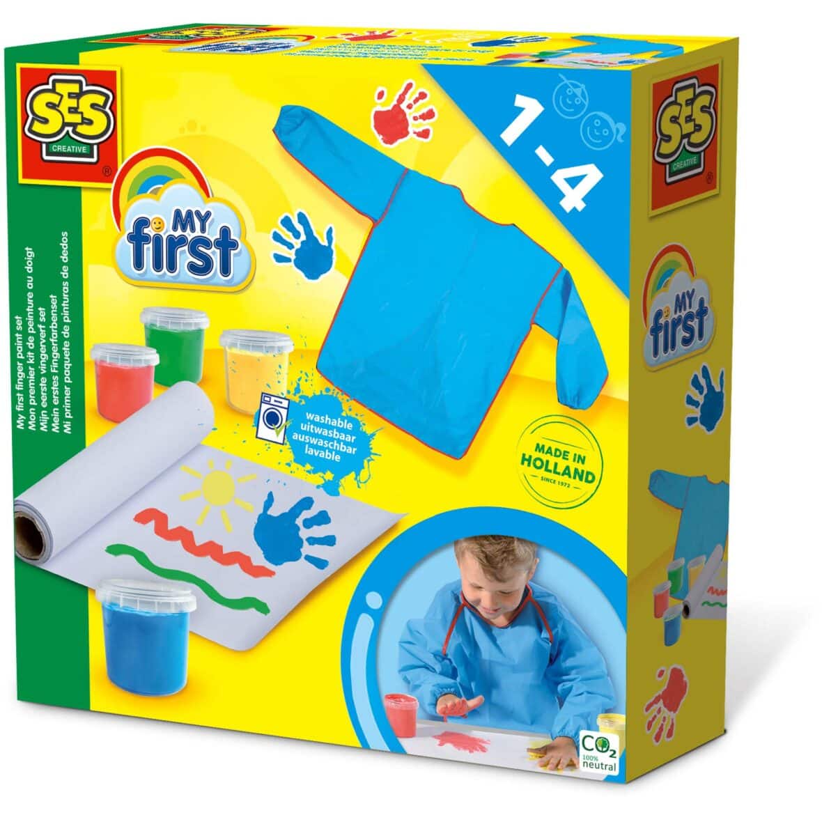 My first, Set acuarele pentru pictura cu degetele si sort