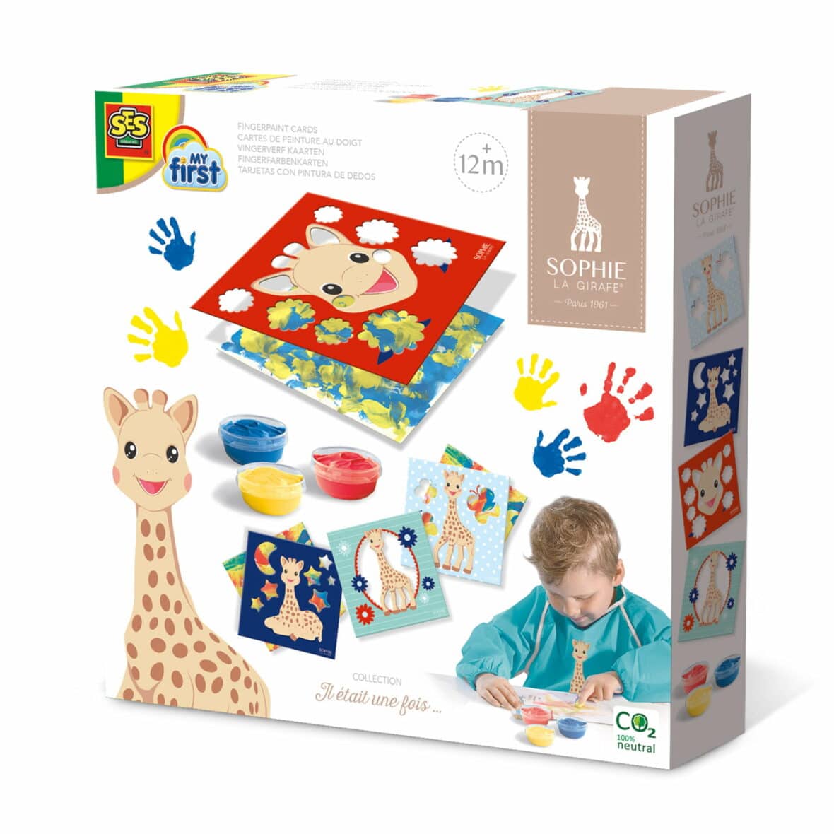Girafa Sophie – Set acuarele cu planse pentru pictura cu degete