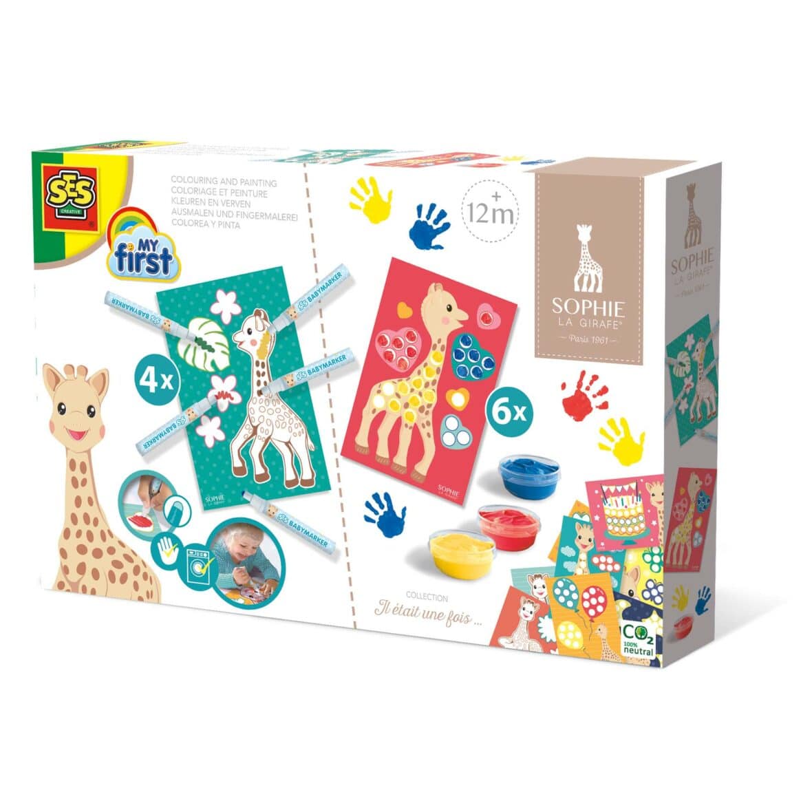 Girafa Sophie – Coloreaza si picteaza