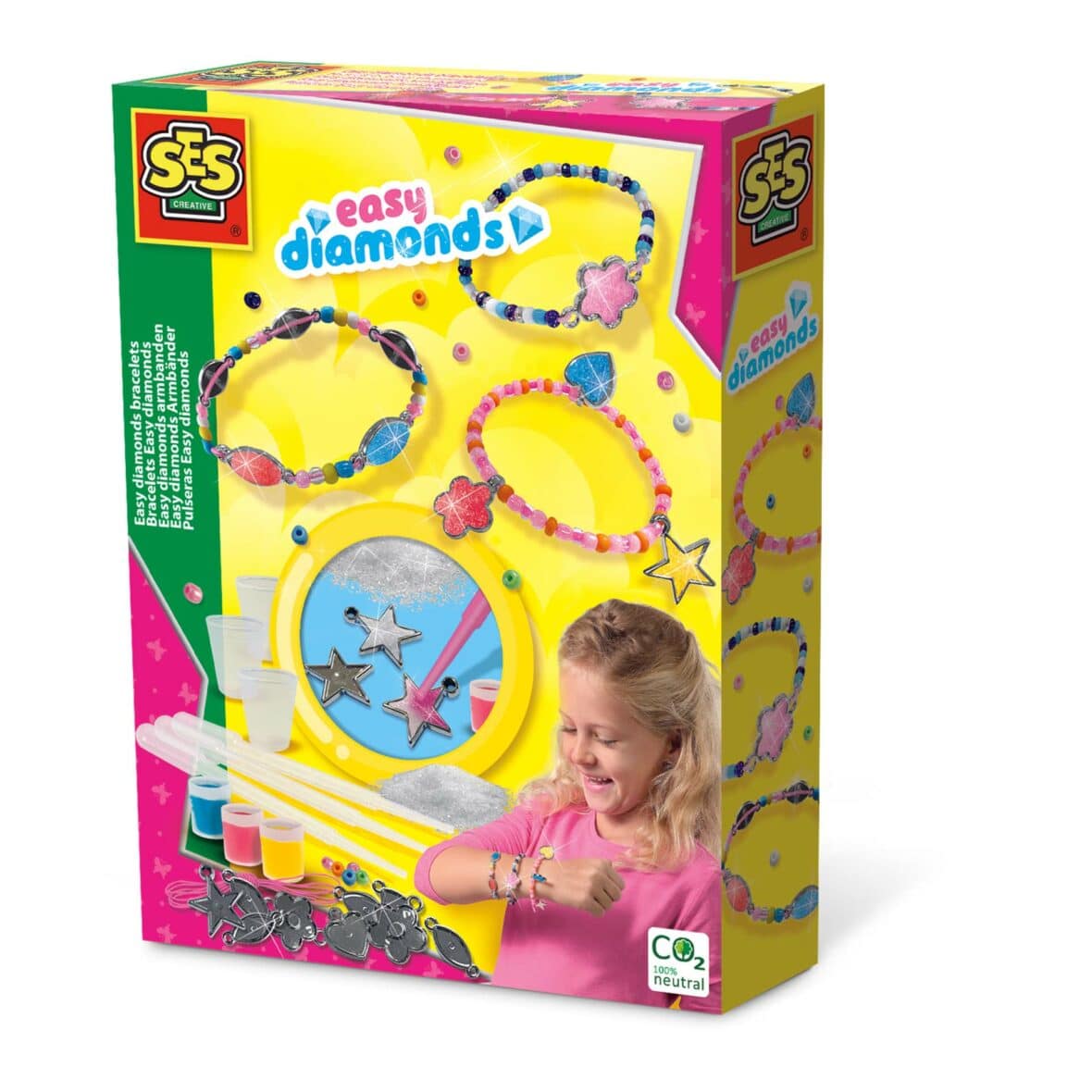 Set creativ copii, Bratari cu margele si diamante