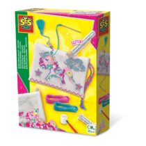 Set creativ DIY copii, Poseta brodata, cu unicorn si accesorii