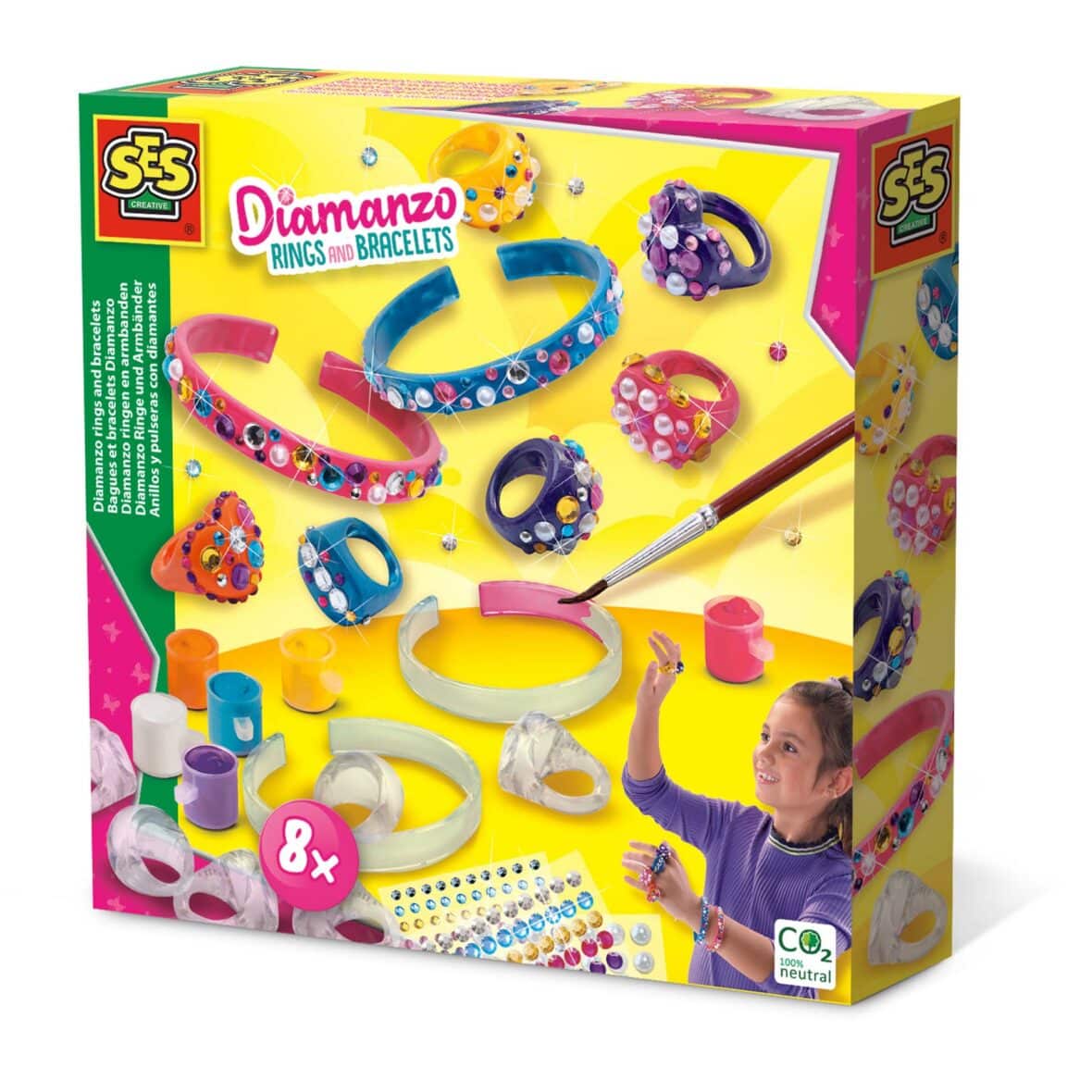 Set creativ, Inele si bratari cu diamante