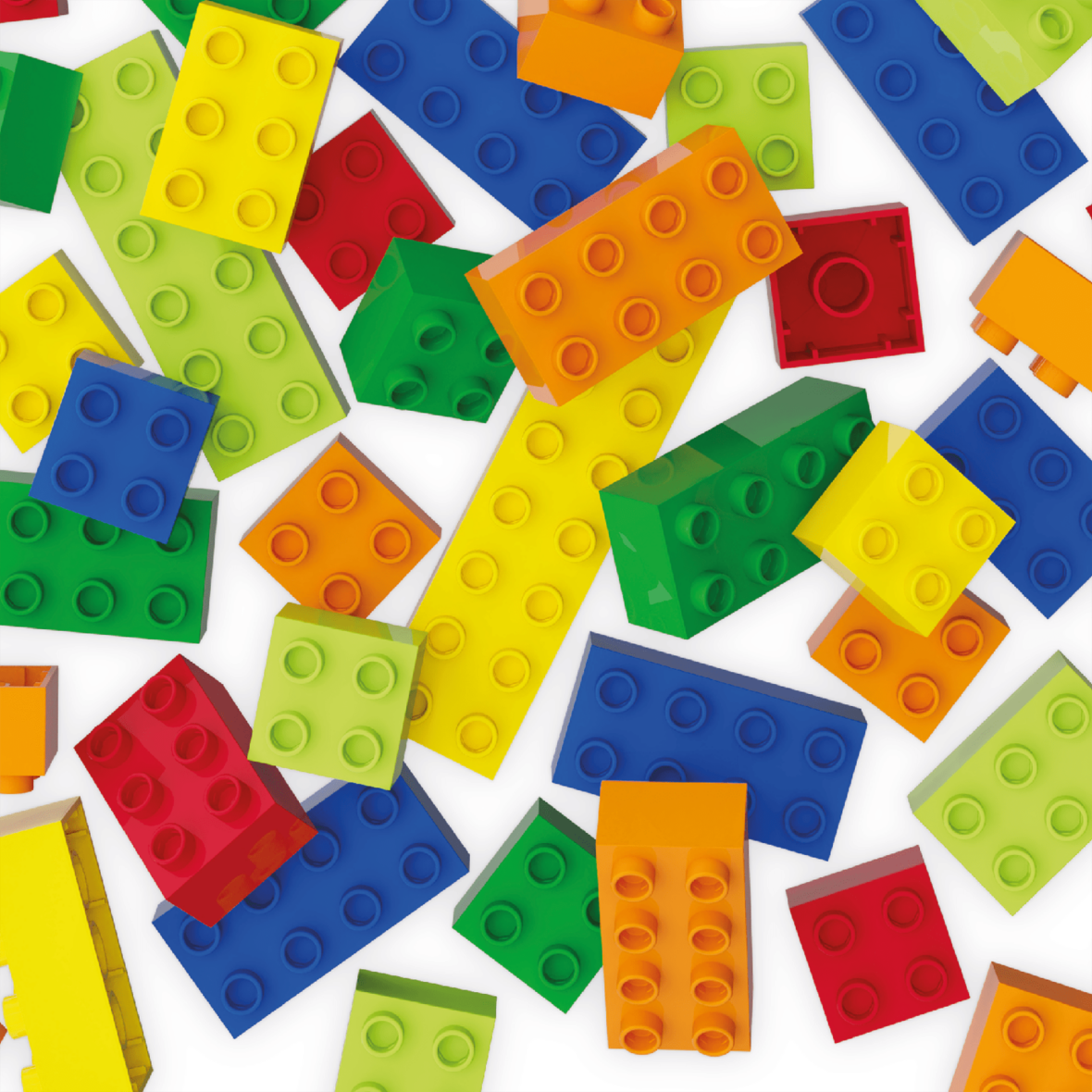 Blocuri de constructie colorate Hubelino (120 piese)