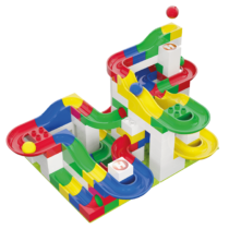 Traseu cu bile, Marble Run Set de baza -123 piese, Hubelino