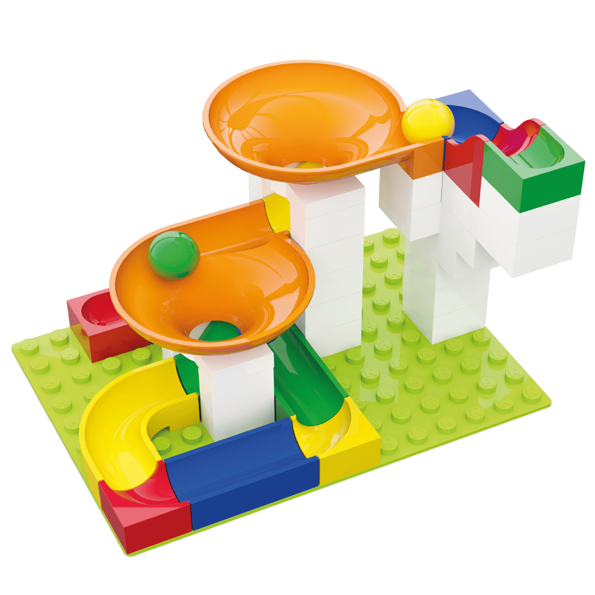 Extensie Twister, Traseu cu bile, Marble Run (44 piese), Hubelino