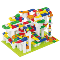 Traseu cu bile, Marble Run Mega Set de baza - 585 piese, Hubelino